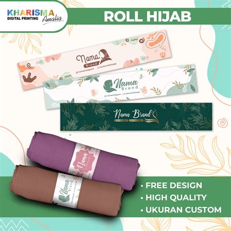 Jual Roll Hijab Roller Hijab Pashmina Kertas Label Kerudung Instan