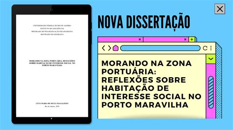 Nova dissertação sobre habitação na zona portuária do Rio de Janeiro