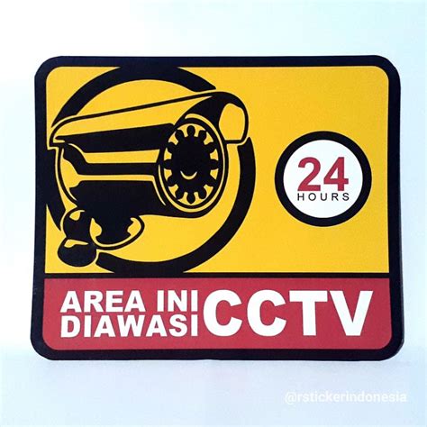 Jual STICKER VINYL Area Ini Diawasi CCTV Indonesia Shopee Indonesia