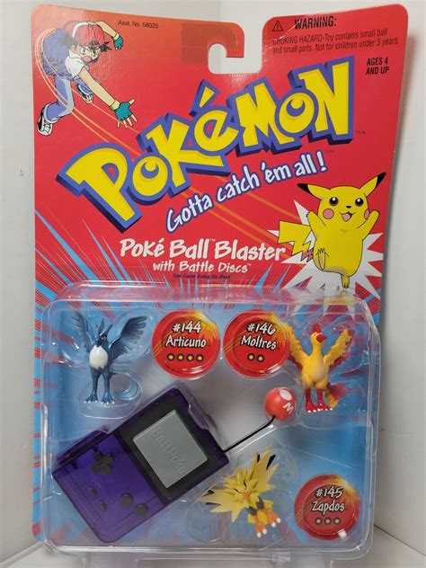 Vintage 1999 Pokemon Poke Ball Blaster Battle Discs Original Packaging