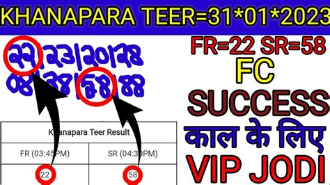 Aj Fc Success 2258khanapara Teer31012023target Numberhouse