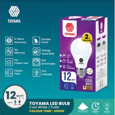 Jual Lampu Bohlam Led Toyama Watt Shopee Indonesia