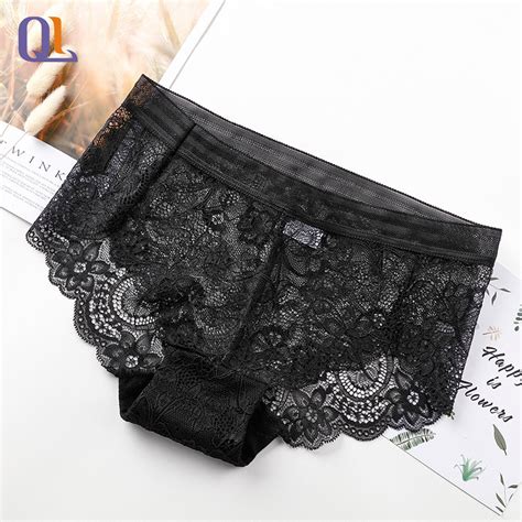 Low Waist Sexy Panties Hollow Lace Cotton Crotch Women Underwear