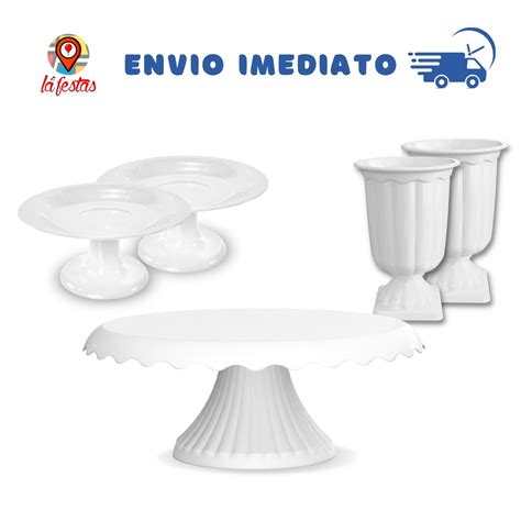 Kit Festa 1 Boleira Cake Renda 22 2 Mini Cake 2 Vaso Grego 6