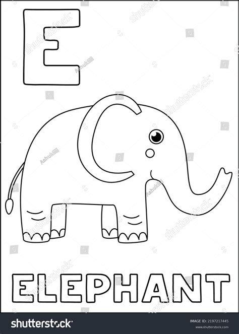 Cute Alphabet Coloring Page Letter Kids Stock Vector Royalty Free