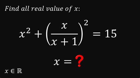 How To Find All Real Numbers That Satisfies This Equation Algebra