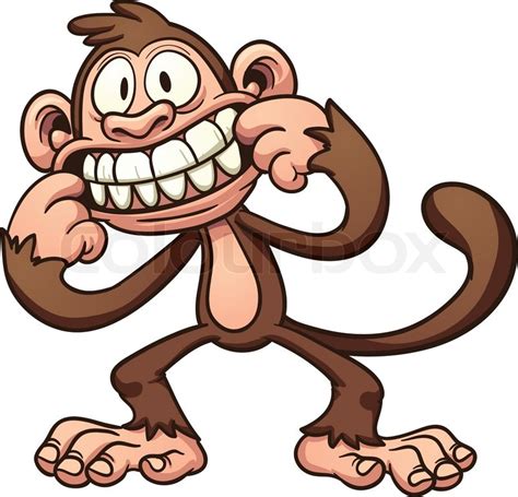 Grinning Monkey Cartoon