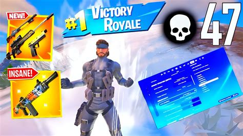 Solid Snake Skin Gameplay 47 Kill Solo Squad Win In Fortnite Ch 5 S1