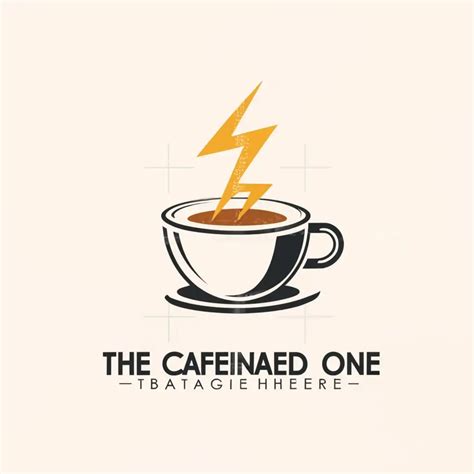 Logo Design For Caf Powerbi Yellow Coffee Cup And Power Bi Symbol