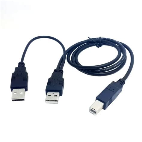 Usb 2 0 A Male To B Male Am Bm With Power Y Cable Dual Double Usb A To Single Printer Usb B For