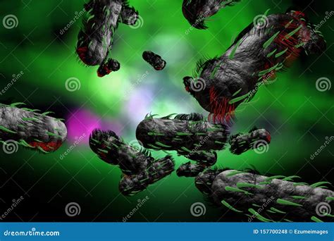 E Coli Bacteria Cells D Illustration Stock Illustration Illustration