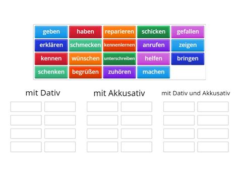 Akkusativ Oder Dativ Oder Beides Group Sort