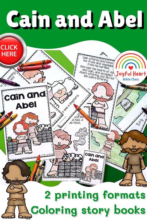 Cain and Abel Bible lesson Printable Pack - English and Spanish | Bible ...