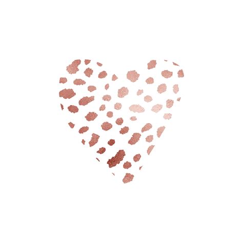 Free Rose Gold Dalmatian Pattern Heart 14968011 PNG With Transparent