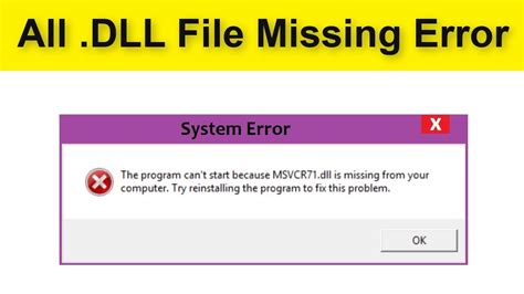 How To Fix All DLL File Missing Error In Windows 10 8 7 Simple