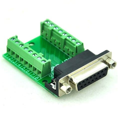 CZH LABS Slim Right Angle D Sub Header Breakout Board Terminal Block