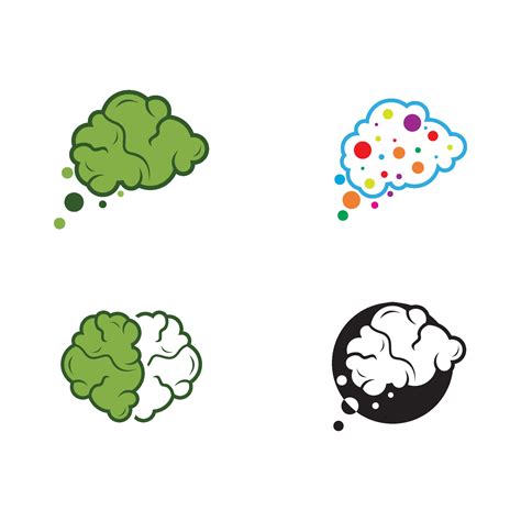 Brain vector logo set 1958084 Vector Art at Vecteezy