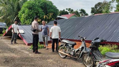 Dua Rumah Rusak Diterjang Angin Kencang Di Meurah Mulia Aceh Utara