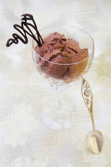 Mousse au chocolat with decoration - Stock Photo - Dissolve