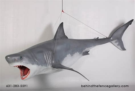 Great White Shark Statue Hanging 11 Ft 11 Ft Great White Shark Statue