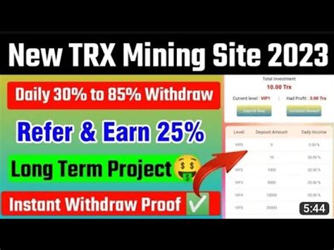 New Trx Mining Site Just Launched In Youtube