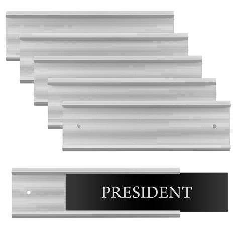 Buy Set Of Sturdy And Elegant Silver Aluminum Wall Name Plate