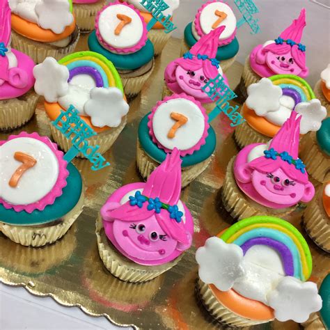 Trolls Cupcakes Trolls Birthday Party Troll Party 6th Birthday