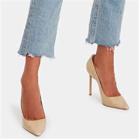 Jimmy Choo Shoes Jimmy Choo Romy Nude Patent Leather Pumps Wbox Poshmark