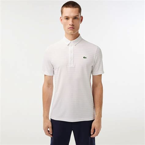 O Lacoste Sport Textured Polo White Dh