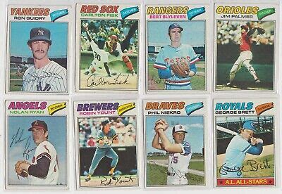 1977 Topps Baseball Complete Set 1 660 Ryan Yount Brett Carew Reggie