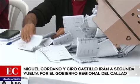 Miguel Cordano Y Ciro Castillo Ir N A Segunda Vuelta Por El Gobierno