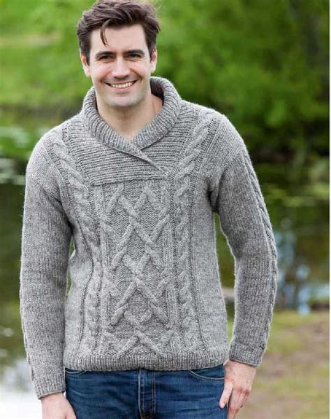 Knit A Stylish Aran Sweater For Men With This Free Pattern