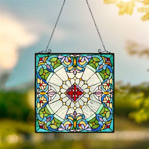 Astoria Grand Stained Glass Window Panel Wayfair