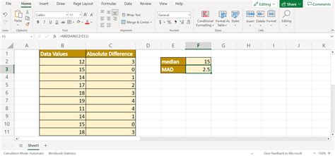 How To Calculate Median Absolute Deviation In Excel Sheetaki