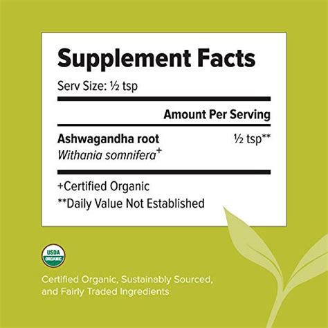 Banyan Botanicals Organic Ashwagandha Powder Withania Somnifera For