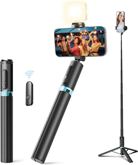 Toneof 153cm Selfie Stick Tripod Upgraded 360° Rotating Mobile Phone Tripod Stand Extendable