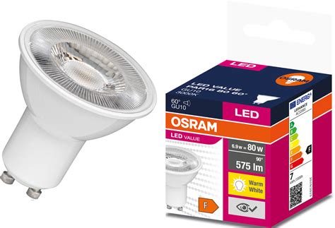 Osram Led Value Par16 Gu10 6 9w 80w 3000k 575lm 60st Ab 2 79