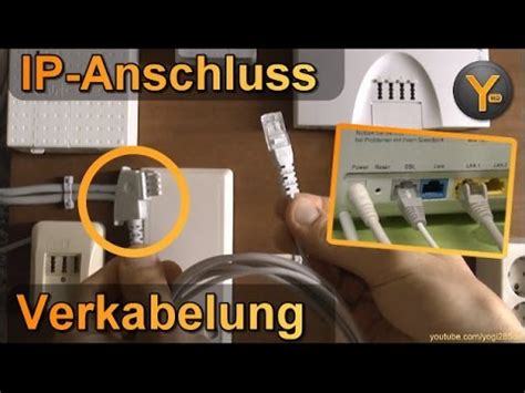 Anleitung Dsl Verkabelung Am Ip Anschluss Router Verbinden Youtube