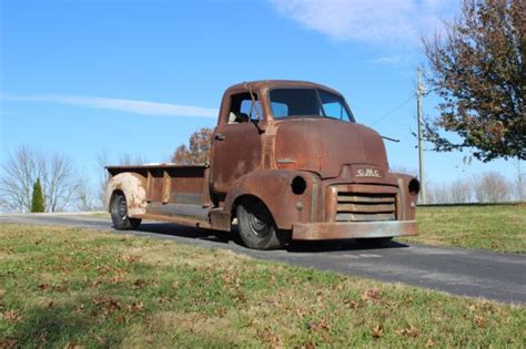 1951 GMC COE Cabover Hauler Patina Rat Hot Rod Shop Truck Slammed LS