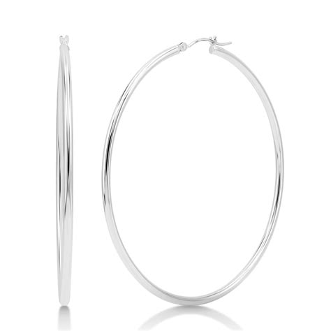 Kezef K Real Gold Hoop Earrings For Women Mm Thickness