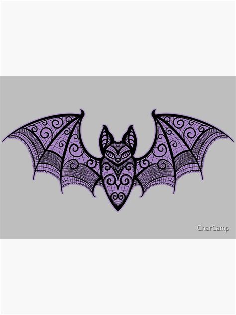 "Lace Bat (purple)" Poster for Sale by CharCamp | Redbubble