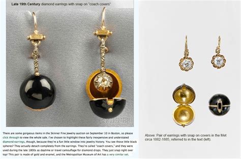 Late 19th Century Diamond Earrings With Coach Covers NOT Late 18th