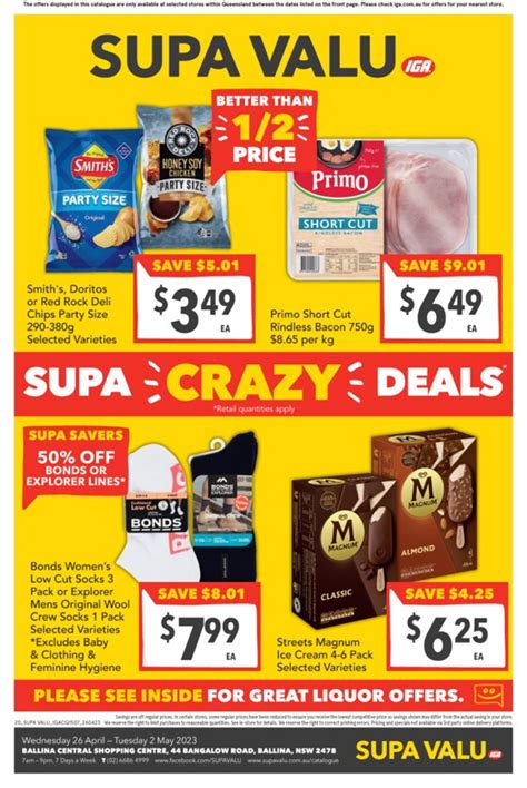 SUPA VALU IGA In Penrith Mother S Day Catalogues Specials