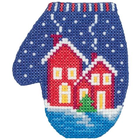 Houses Mitten Cross Stitch Kit Code 8 392 Klart Buy Online On