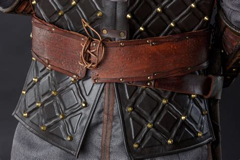 Bjorn Leather Wide Belt Vikings Medieval Belt Armor Belt Etsy