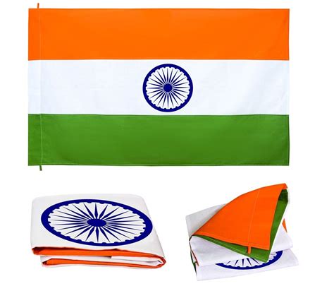 Almoda Creations True Tricolor India Flag Indian National Flag Cotton