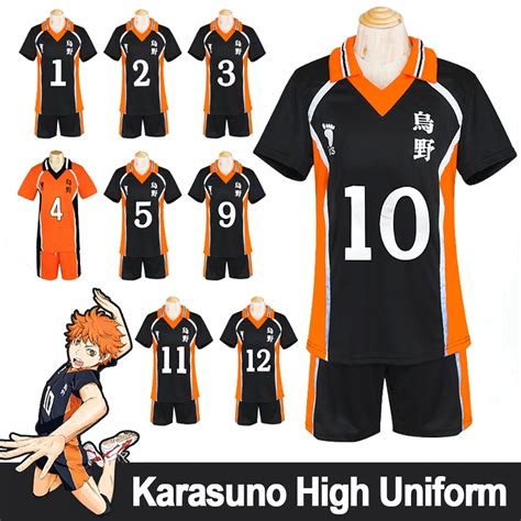 Uniforme De Equipo Alto Haikyuu Karasuno Shouyou Hinata Cosplay