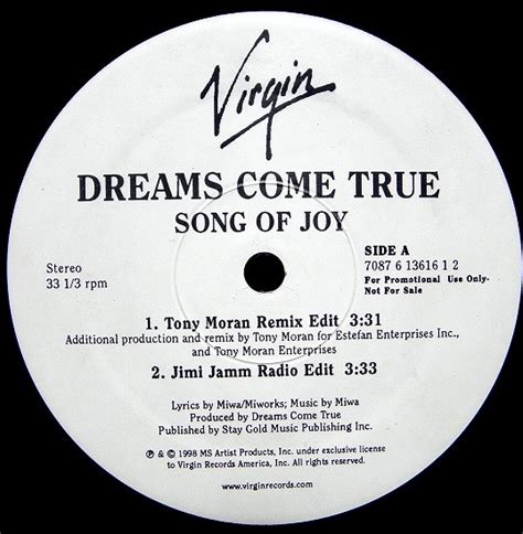 Dreams Come True – Song Of Joy (1998, Vinyl) - Discogs