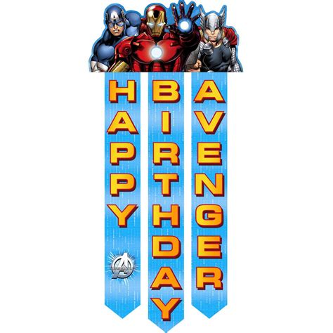 Avengers Happy Birthday Banner