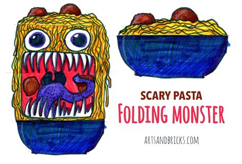 Food Folding Surprise Monster Drawings Arts And Bricks